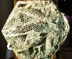 Abstract Construction by Sam Gilliam, Mixed media. - Hexagon: 32 1/2 in. x 36 in, sold Dec 2004
