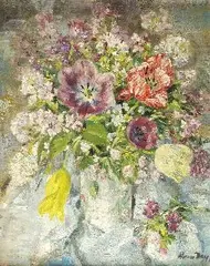 Horace Day, Spring Flowers, Oil on canvas