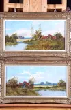 J.Cole, HAMPSHIRE LANDSCAPES: TWO WORKS, each signed lower right, Oil on board