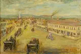 R. Kaitov, Turkish Town Square, Oil on canvas