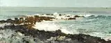 Peter Hayward, Rocky Coastline, Oil on canvas