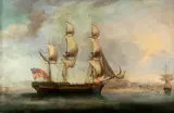 L. Cooper, Ship at Sea, Oil on canvas