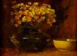 Sarah Jane Wright, Still Life with Yellow Flowers, Oil on canvas
