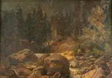 Hungarian School, LANDSCAPE, illegibly signed on reverse, Oil on panel