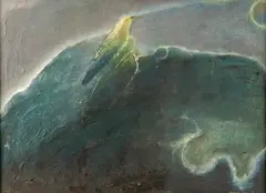 Bird Wave by Arthur Okamura, Oil and wax on canvas, offered Dec 2004