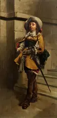 S. Hayer, The Chevalier, Oil on panel