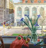 Nastasia Sotiropoulos, City View Looking Out Window, Oil on canvas