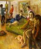 Susan Kahn, Studio Interior, Oil on canvas
