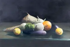 Untitled by Joseph McNamara, CHINESE VEGETABLES, oil on canvas, sold Dec 2004
