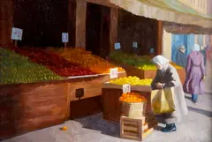 Max Brickman, Shopping, Oil on canvas