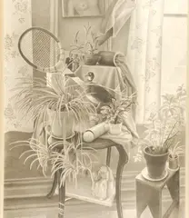 Richard Brady, Tennis Racket, Graphite on paper