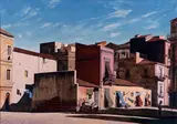 Al Proom, Village, Oil on canvas