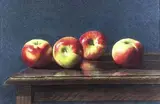 Robert Dodge, Four Apples, Watercolor