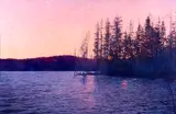 David Gallegos, Northwest Lake, Watercolor