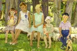 The Children by Alexandra Vassiliovna Saikina, Oil on canvas, sold Dec 2004