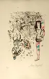 Marc Chagall, Two Acrobats, Color lithograph on paper
