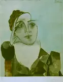 Pablo Picasso, Untitled, PORTRAIT DE DORA MAAR, signed lower right. 176/350 Color lithograph