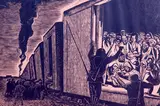 Leopoldo Méndez, Untitled, DEPORTATION, inscribed "Para mis amigos sers hepner afectuosa...de mendez." Woodcut