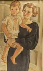 Mother Holding Her Son by Emanuel G. Romano, Oil on canvas, sold Dec 2004