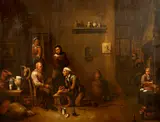 Dutch School, Tavern Scene with Anecdotal Figures