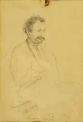 Valentin Serov, Study of Man with Beard, Graphite on paper