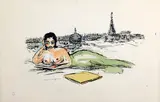 Kees van Dongen, La Seine, Color lithograph
