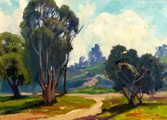 John W. Sherman, Afternoon Shade, Oil on board