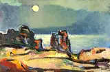 Israel Abramofsky, Landscape, Oil on board