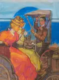 Henry James Soulen, Horse Carts and Motorcars with Drivers