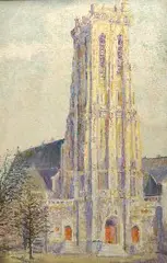 Untitled by American School, CATHEDRAL IN MORNING LIGHT, oil on canvas, offered Dec 2004