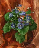 Francis Wynne Thomas, Untitled, BLUE FLOWERS, oil on canvas