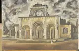 Untitled by Continental School, BASILICA WITH NUN, oil on canvas, sold Mar 2005