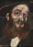 Walter Spitzer, Man with Auburn Beard, Oil on board