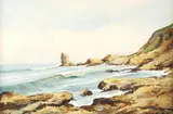Armeno Mattioli, Rocky Coasts, Oil on board