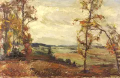 Otto Scheinhammer, Trees in Late Autumn, Oil on canvas