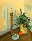 Bruno Zupan, Candlestick with Bouquet of Flowers
