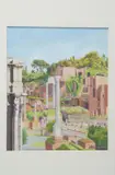 Richard Chiriani, Roman Forum, Gouache on paper