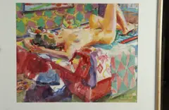 Bob Graham, Reclining Nude, Watercolor on paper
