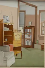 Laura Shechter, Interior I, Oil on board