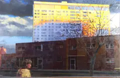 Gary Pettigrew, City Scene, Oil on canvas