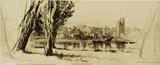Francis Seymour Haden, VUE DE LA TAMISE, engraving, VUE DE LA TAMISE, engraving
