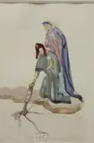 Salvador Dalí, Untitled, INFERNO 32, color wood engraving