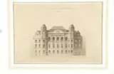 Hungarian School, A City Hall in Hungary, Watercolor