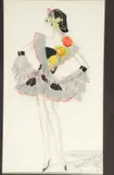 Mabel E. Johnson, Costume Design for Dancer, Watercolor on paper
