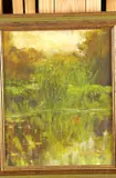 Fermon M. Davenport, Landscape with Pond, Oil on canvas