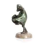 Demetre Chiparus, 'Hooded Cloak', c.1925, a patinated and cold-painted bronze figure
