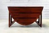 Niels Koefoed, Danish 'Oval Klap' rosewood dining table, 1966