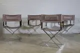 Alessandro Albrizzi, 'Set of four chrome director's chairs, c.1960, each upholstered in grey vinyl over an 'X' form frame