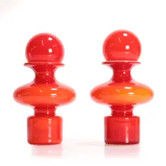 Per Lütken, Pair of 'Carnaby' glass vases, c.1970