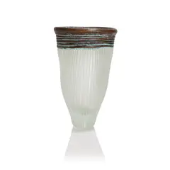1983 by Anna Dickinson, a studio glass vase, sold Oct 2024